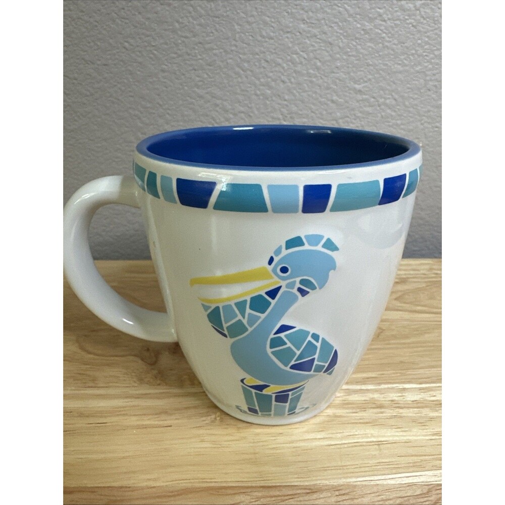 Tropix Pelican Mug Mosaic Blues Yellow 2005